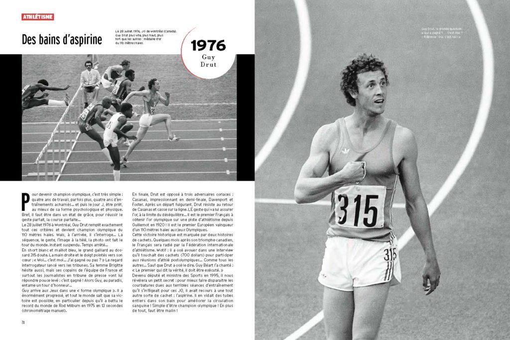 Guy Drut dubitatif en 1976, il ne sait pas s'il a gagné le titre sur le 110m haies ! 