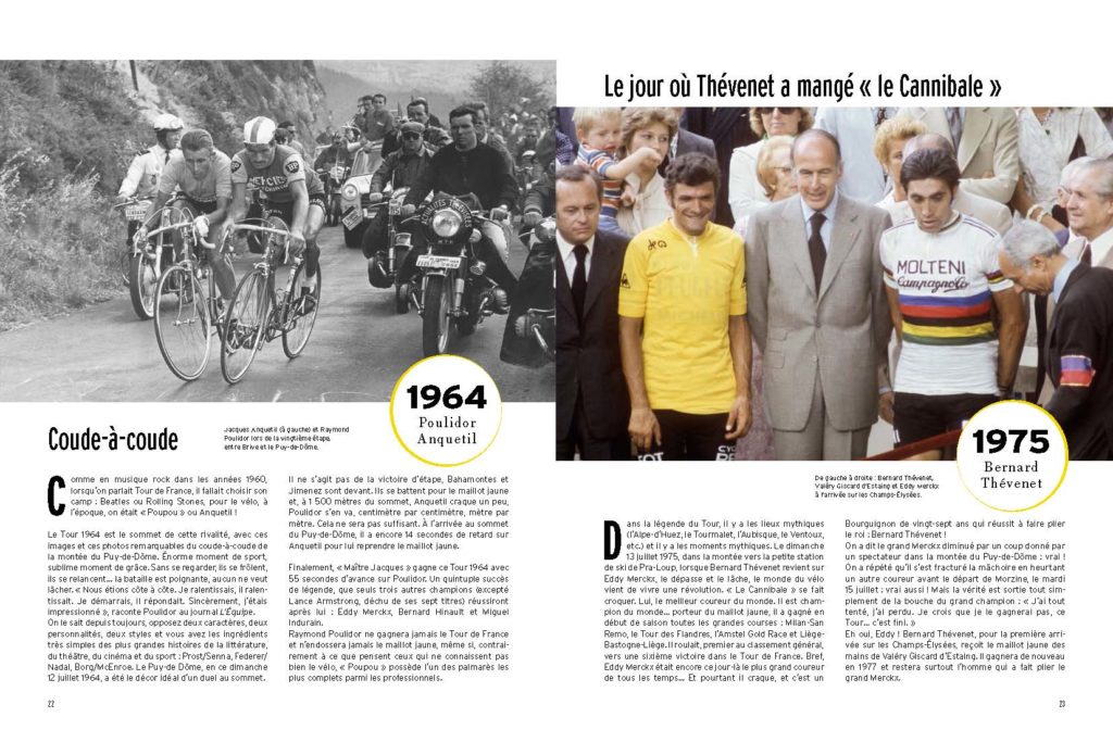 1964 Poulidor et Anquetil au coude à coude dans le Puy de Dome / 1975 Thevenet bat Merckx et remporte le Tour de France