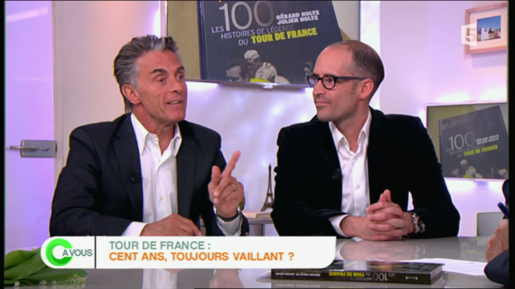 Gérard Holtz et Julien Holtz invités par C A VOUS (France 5) à l'occasion de la 100ème édition du Tour de France (2013)