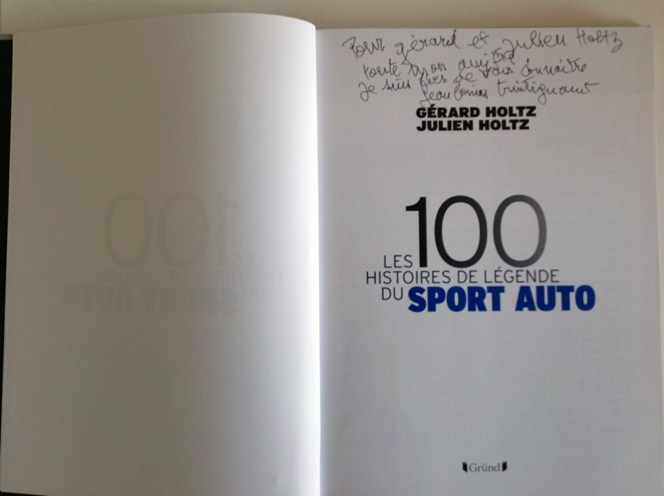 Le mot touchant de Jean-Louis Trintignant à Gérard et Julien Holtz, les auteurs des 100 Histoires de Légende du Sport Auto